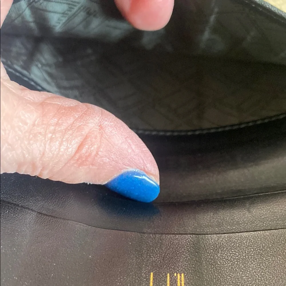 Dunhill Midnight Black Wallet and Checkbook Cover with Gold Details